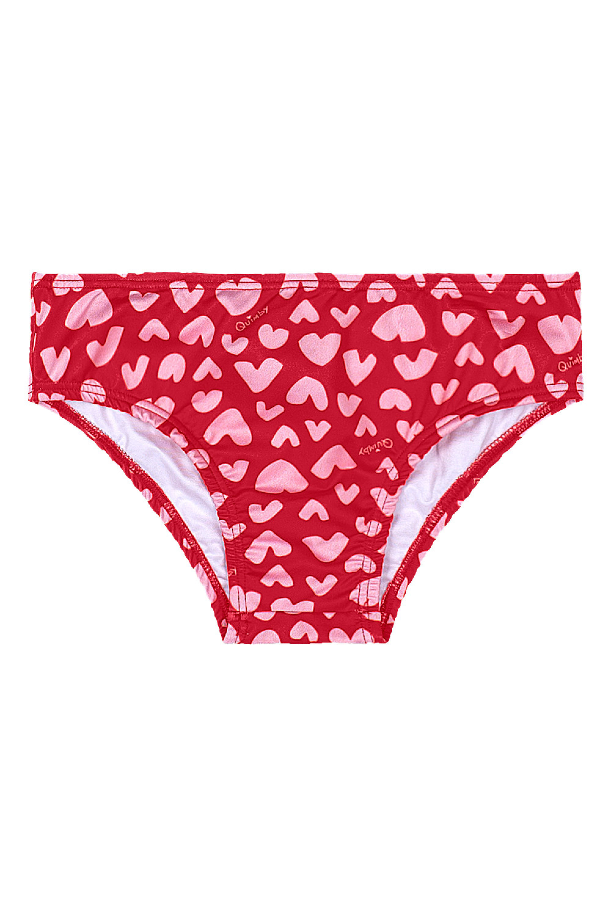 Biquíni Luz do Sol Infantil com Blusa e Calcinha (Vermelho) Quimby - Imagem 38